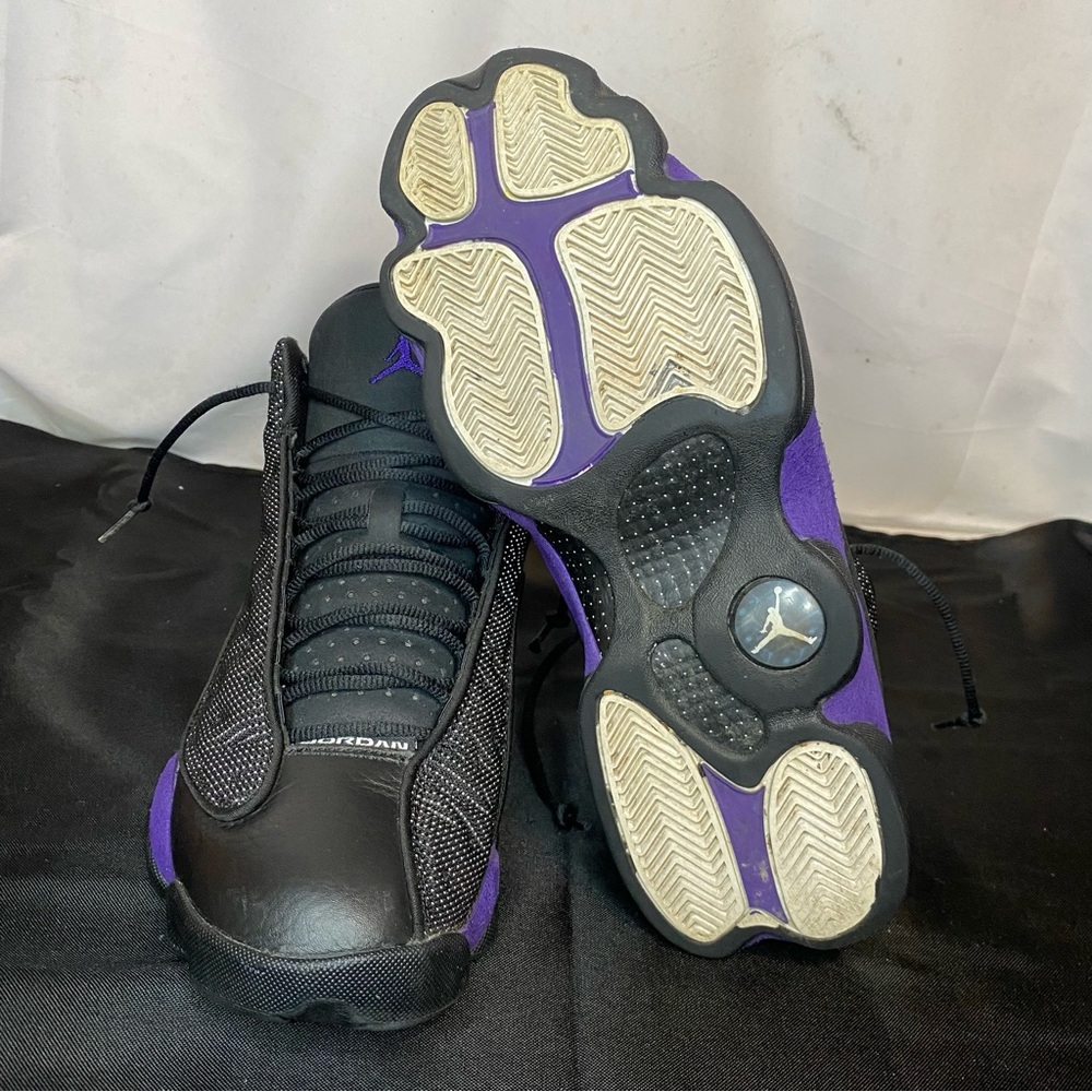 Jordan 13 Court Purple Size 10 With Box And Free Bape Socks - Picture 3 of 7